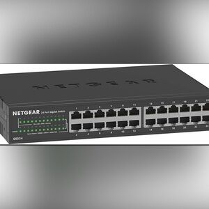 NETGEAR GS324 24-Port Gigabit Ethernet Unmanaged Switch Fanless Plug-and-Play